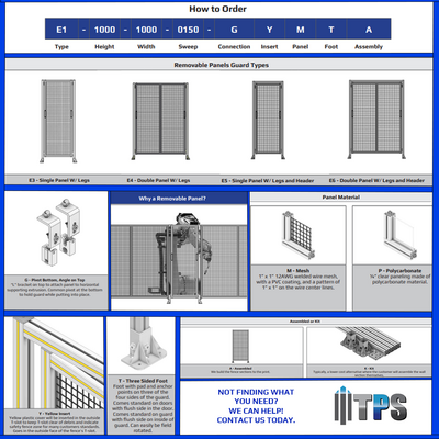 E3-2135-0450-0150-GYMTA SINGLE REMOVABLE PANEL WITH LEGS 2135MM X 450MM 1" MESH, FULLY ASSEMBLED